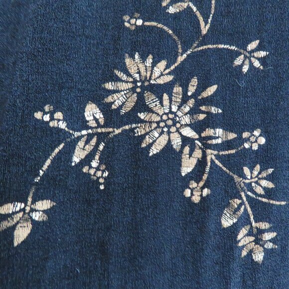 VINTAGE EZ TOWN Y2K Black Gold Floral Stretch Maxi Skirt Friends Whimsigoth Goth - Picture 6 of 13